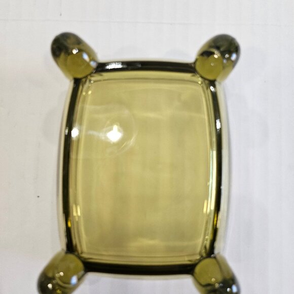 Vintage Duncan and Miller Patio Chartreuse Rectangular Snail Accented Candy Dish - Picture 11 of 11